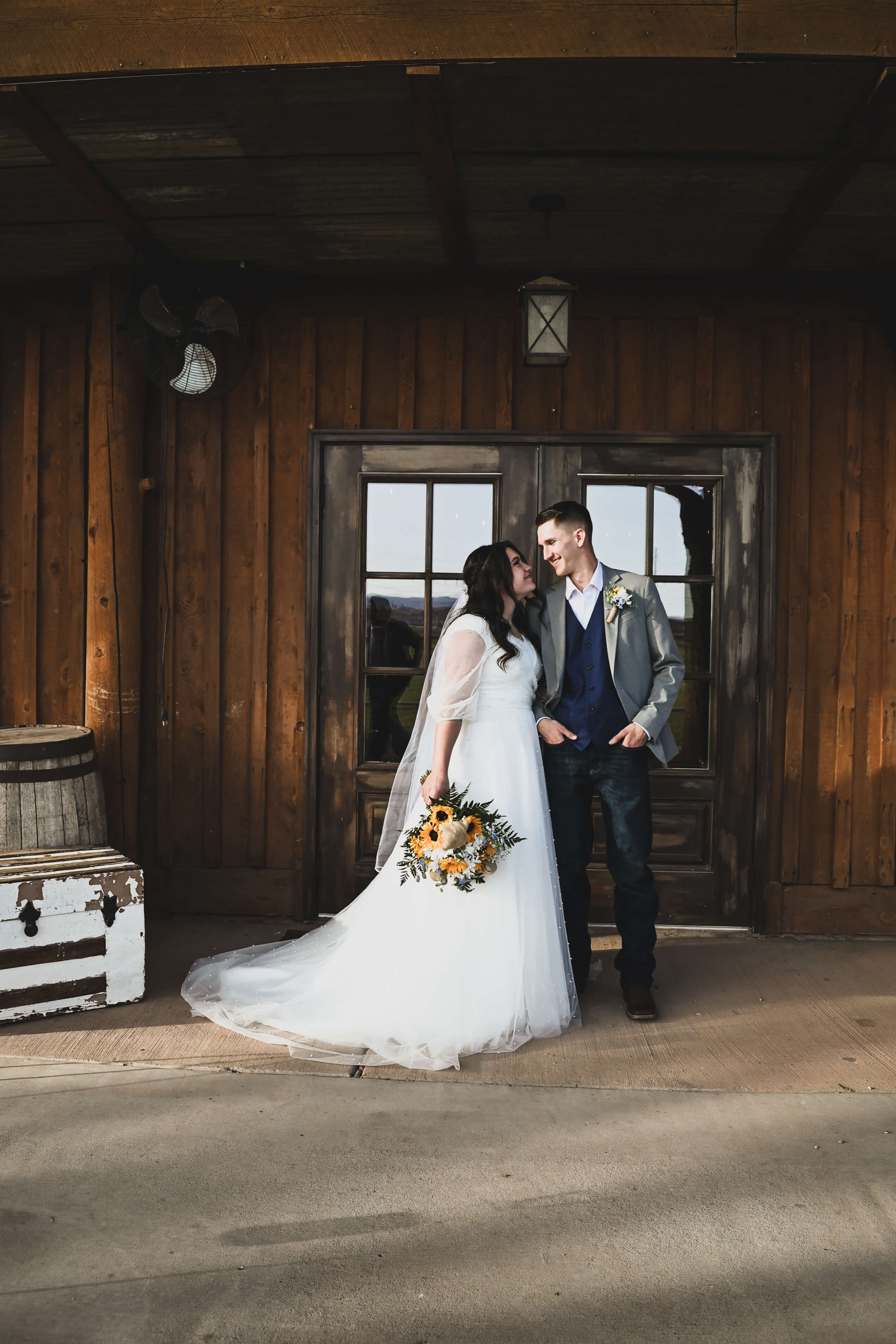 Wedding photography sample - bride and groom portrait